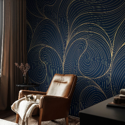 Papel mural texturado decorativo motivo ondulado