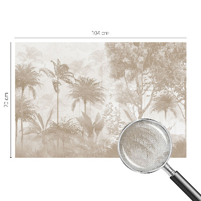 Mural de pared con estampado hermoso con paisaje tropical