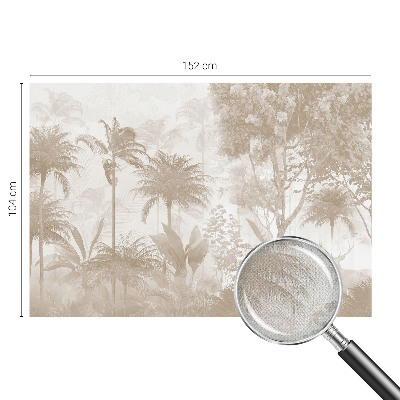 Mural de pared con estampado hermoso con paisaje tropical