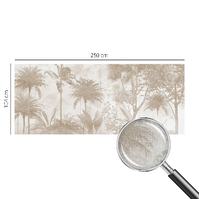 Mural de pared con estampado hermoso con paisaje tropical