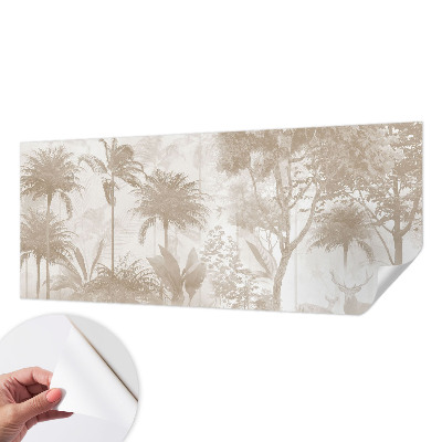 Mural de pared con estampado hermoso con paisaje tropical