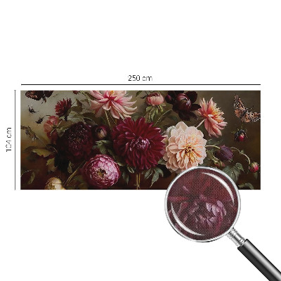 Papel mural con patrón decorativo majestuosidad floral