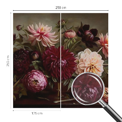 Papel mural con patrón decorativo con motivo floral majestuoso
