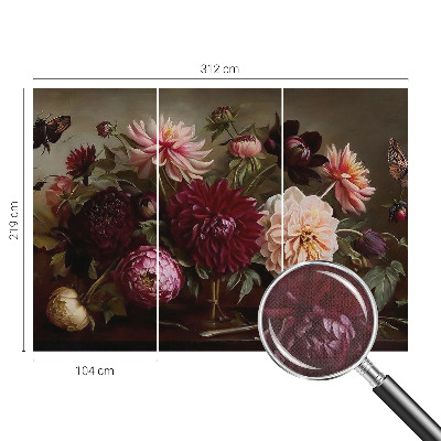 Papel mural con patrón decorativo majestuosidad floral
