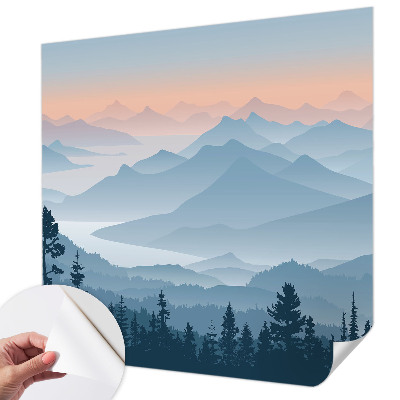 Fotomural decorativo para cabecero de cama Panorama de montaña