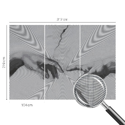 Fotomural decorativo para cabecero de cama Manos hipnóticas