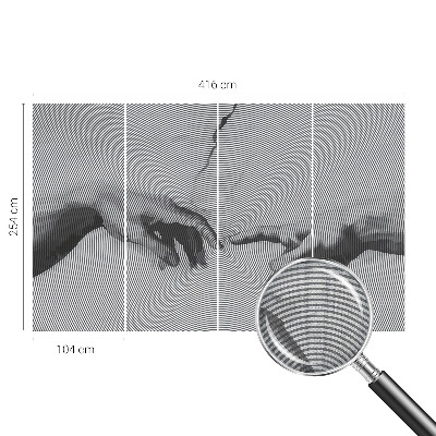 Fotomural decorativo para cabecero de cama Manos hipnóticas