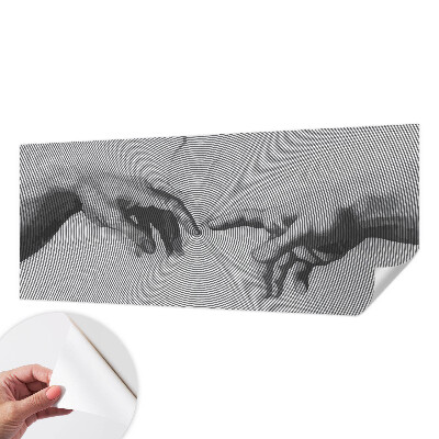 Fotomural decorativo para cabecero de cama con diseño de manos hipnóticas