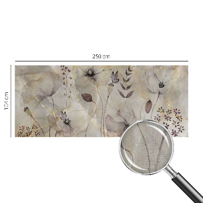 Papel mural con patrón decorativo con un motivo de flores delicadas