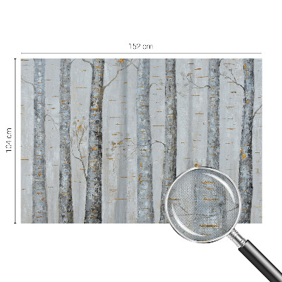 Mural de pared con estampado hermoso Abedules