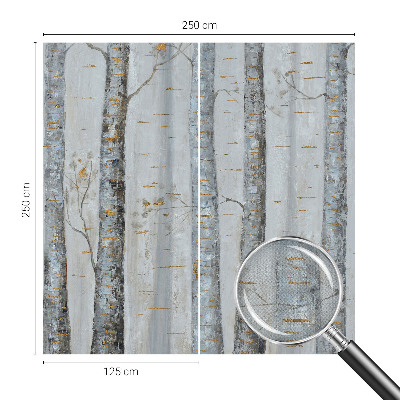 Mural de pared con estampado hermoso Abedules