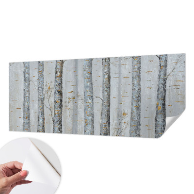 Mural de pared con estampado hermoso Abedules