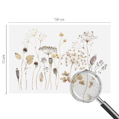 Fotomural decorativo para cabecero de cama con diseño de flores silvestres