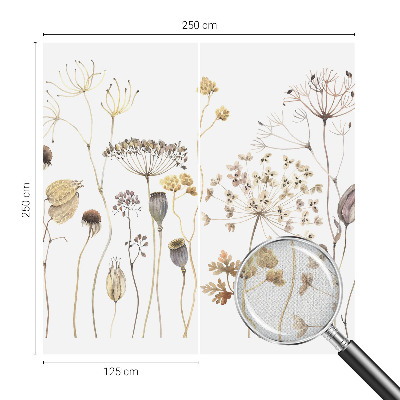 Fotomural decorativo para cabecero de cama con diseño de flores silvestres