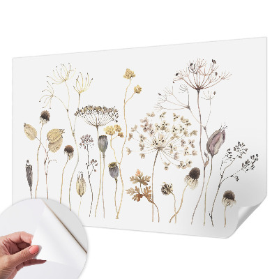 Fotomural decorativo para cabecero de cama con diseño de flores silvestres
