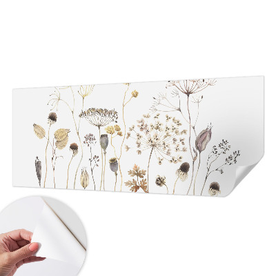 Fotomural decorativo para cabecero de cama con diseño de flores silvestres