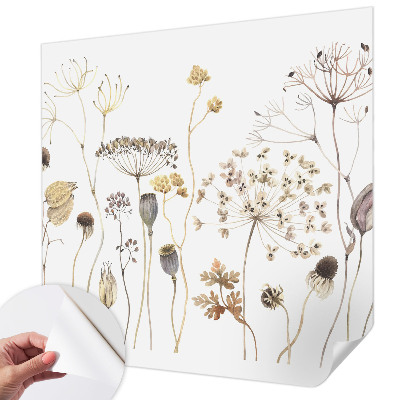 Fotomural decorativo para cabecero de cama con diseño de flores silvestres