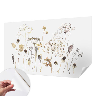 Fotomural decorativo para cabecero de cama con diseño de flores silvestres