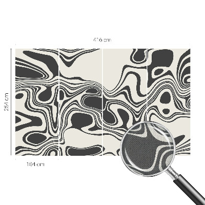 Mural de pared con estampado hermoso Líneas dinámicas