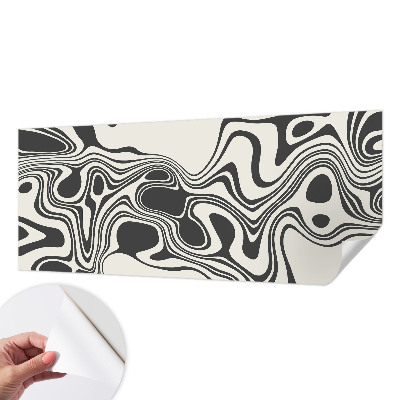 Mural de pared con estampado hermoso con un motivo de líneas dinámicas