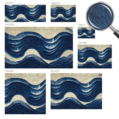 Fotomural decorativo para cabecero de cama Formas oceánicas