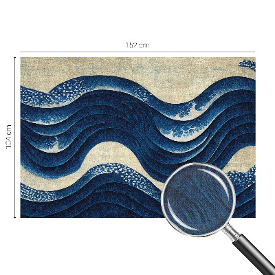 Fotomural decorativo para cabecero de cama con diseño de formas oceánicas
