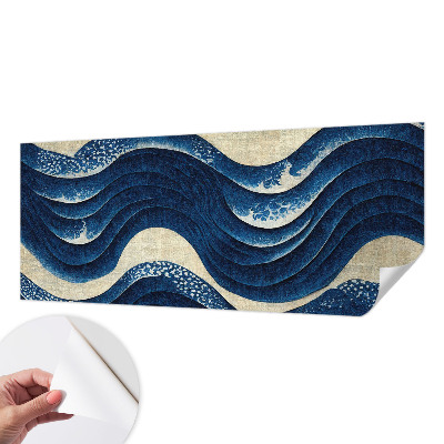 Fotomural decorativo para cabecero de cama con diseño de formas oceánicas