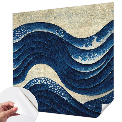 Fotomural decorativo para cabecero de cama con diseño de formas oceánicas