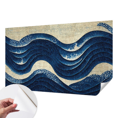 Fotomural decorativo para cabecero de cama con diseño de formas oceánicas