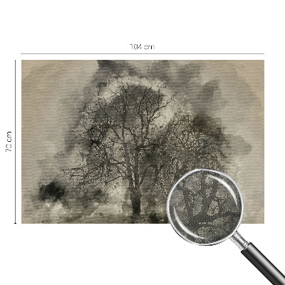 Papel mural con patrón decorativo Árboles misteriosos