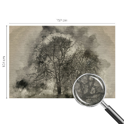 Papel mural con patrón decorativo Árboles misteriosos