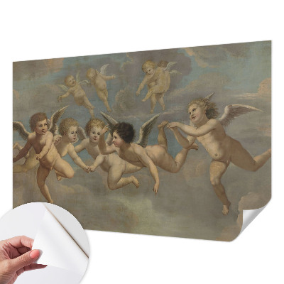 Mural de pared con estampado hermoso con figuras angelicales