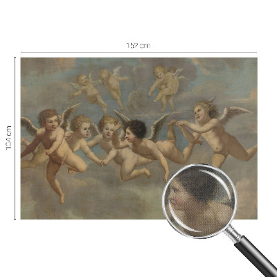 Mural de pared con estampado hermoso con figuras angelicales