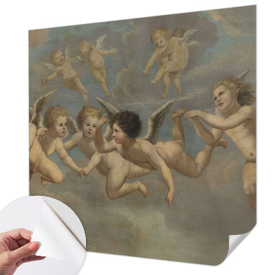 Mural de pared con estampado hermoso con figuras angelicales