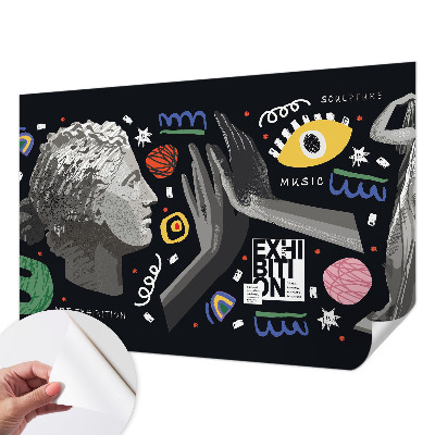 Papel mural texturado decorativo Una exposición colorida