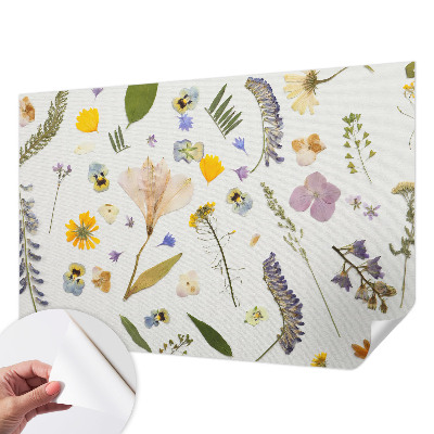 Mural de pared con estampado hermoso con motivo de flores de primavera