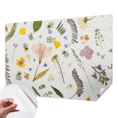 Mural de pared con estampado hermoso con motivo de flores de primavera