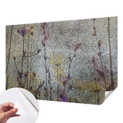 Papel mural con patrón decorativo con motivo de flores silvestres