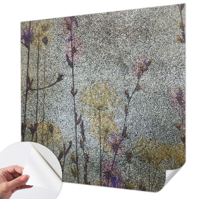 Papel mural con patrón decorativo con motivo de flores silvestres