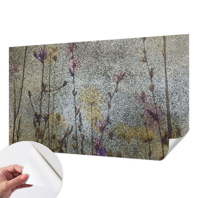Papel mural con patrón decorativo con motivo de flores silvestres
