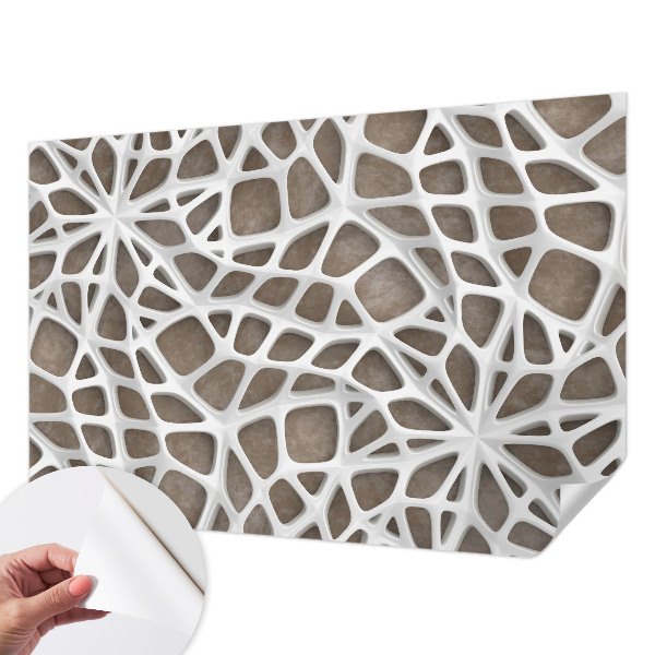 Papel mural texturado decorativo con diseño de red de encaje