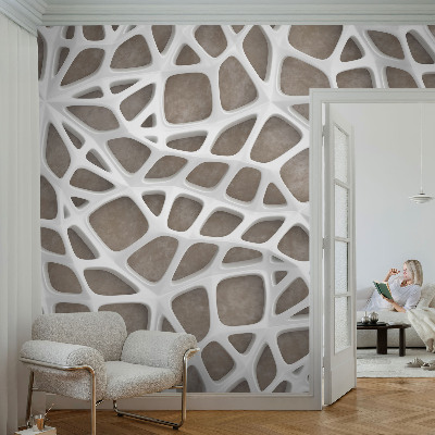 Papel mural texturado decorativo Red de encaje