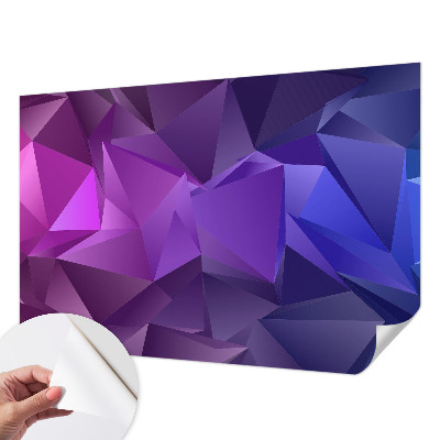 Papel mural con patrón decorativo con motivos de triángulos morados