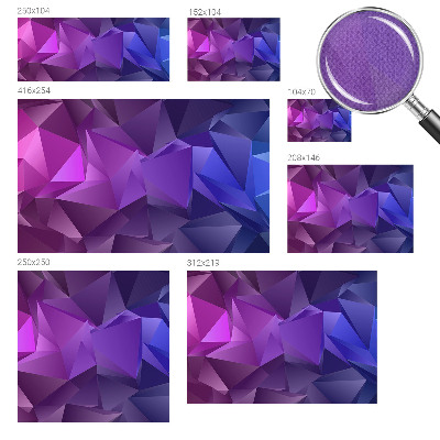 Papel mural con patrón decorativo con motivos de triángulos morados