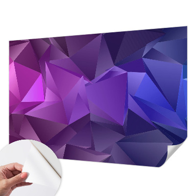 Papel mural con patrón decorativo con motivos de triángulos morados