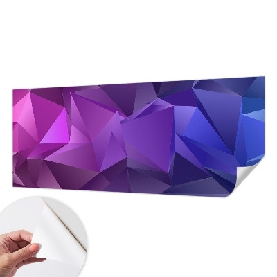 Papel mural con patrón decorativo con motivos de triángulos morados