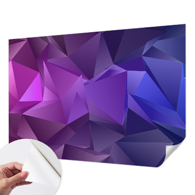 Papel mural con patrón decorativo con motivos de triángulos morados