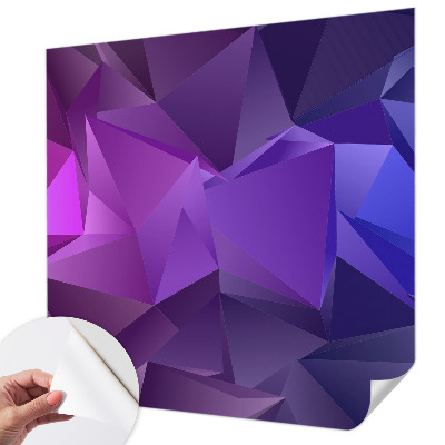 Papel mural con patrón decorativo con motivos de triángulos morados