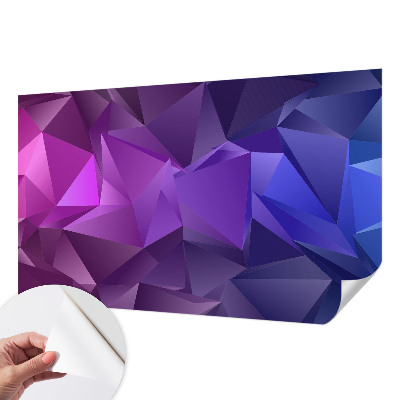 Papel mural con patrón decorativo con motivos de triángulos morados