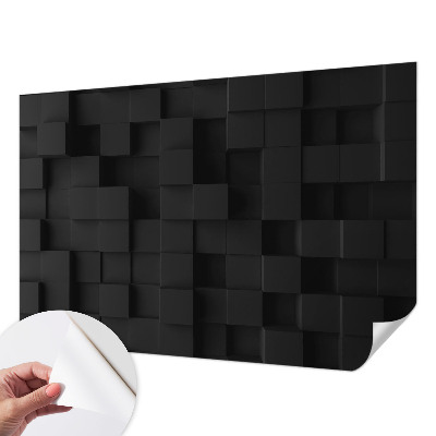 Fotomural decorativo para cabecero de cama con diseño de cubos tridimensionales
